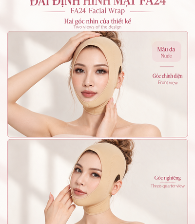 Đai FA24 màu da trên người mẫu ở hai góc nhìn