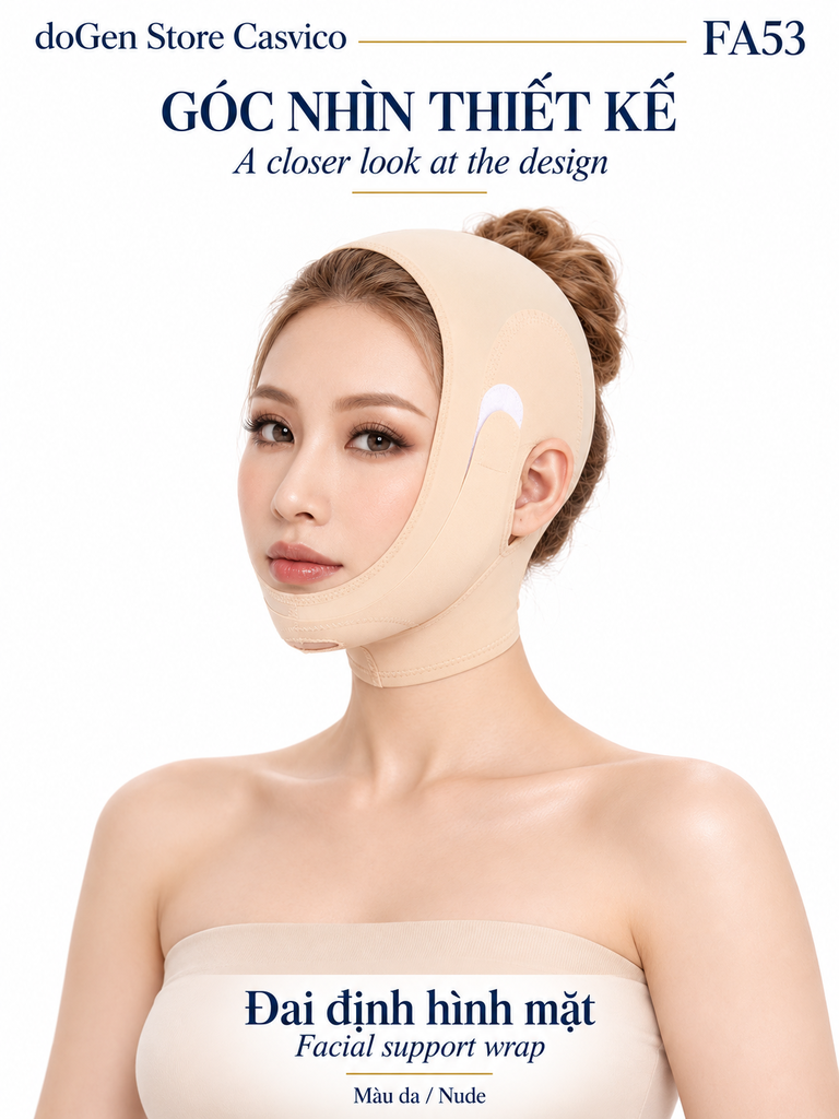 Dáng đeo FA53 màu da nhìn từ góc ba phần tư