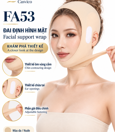 Một đầu dây cằm FA53 màu da được kéo sang bên