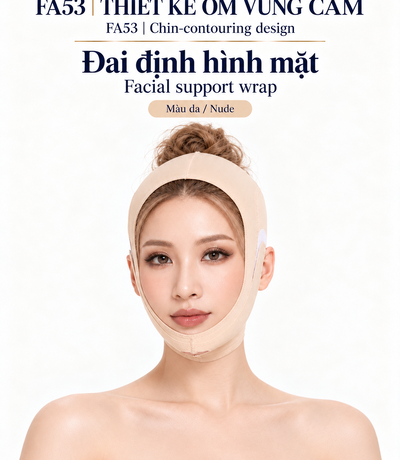 Người mẫu nhìn chính diện khi mặc đai FA53 màu da