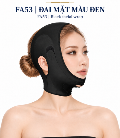 Đai FA53 màu đen với tai phải người mẫu để hở