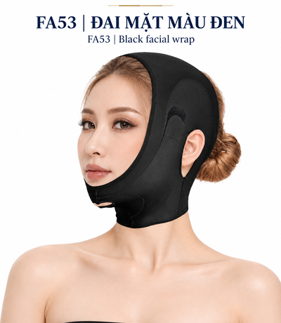 Đai FA53 màu đen với tai trái người mẫu để hở
