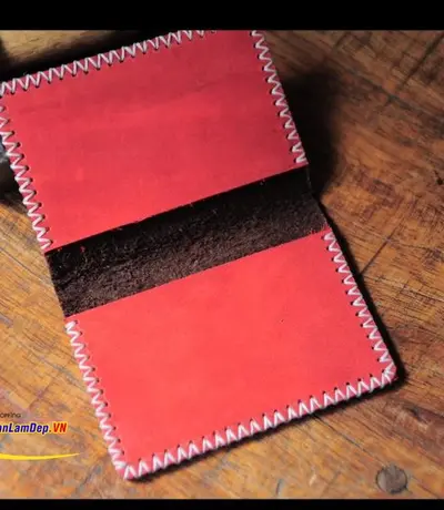 Ví Da Bò Đựng Name Card Handmade Olug 2 Ngăn Mã SP 747