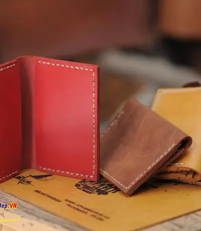 Ví Da Đựng Danh Thiếp Handmade Từ Da Bò Thật 100% Olug Mã SP 742