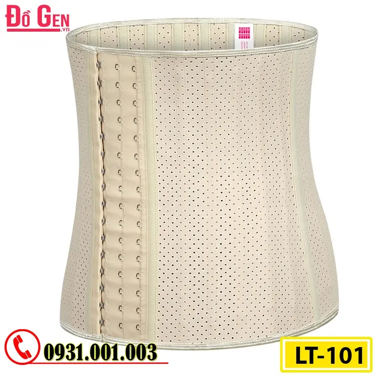 Gen Nịt Bụng Cao Su Non Latex 25 Xương Thép 30cm - Định Hình Vòng Eo Thon Gọn Sau Hút Mỡ (Cod: LT-101)
