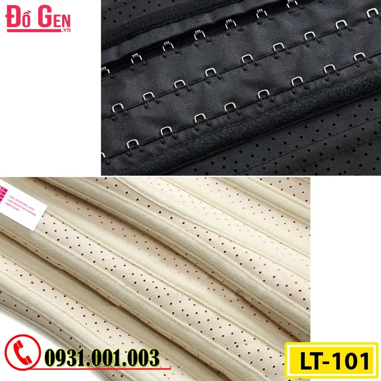 Gen Nịt Bụng Cao Su Non Latex 25 Xương Thép 30cm - Định Hình Vòng Eo Thon Gọn Sau Hút Mỡ (Cod: LT-101)