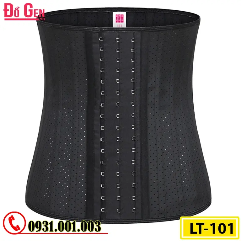 Gen Nịt Bụng Cao Su Non Latex 25 Xương Thép 30cm - Định Hình Vòng Eo Thon Gọn Sau Hút Mỡ (Cod: LT-101)