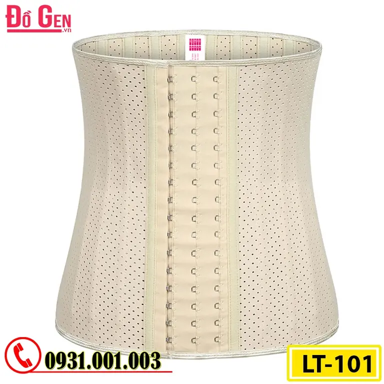 Gen Nịt Bụng Cao Su Non Latex 25 Xương Thép 30cm - Định Hình Vòng Eo Thon Gọn Sau Hút Mỡ (Cod: LT-101)