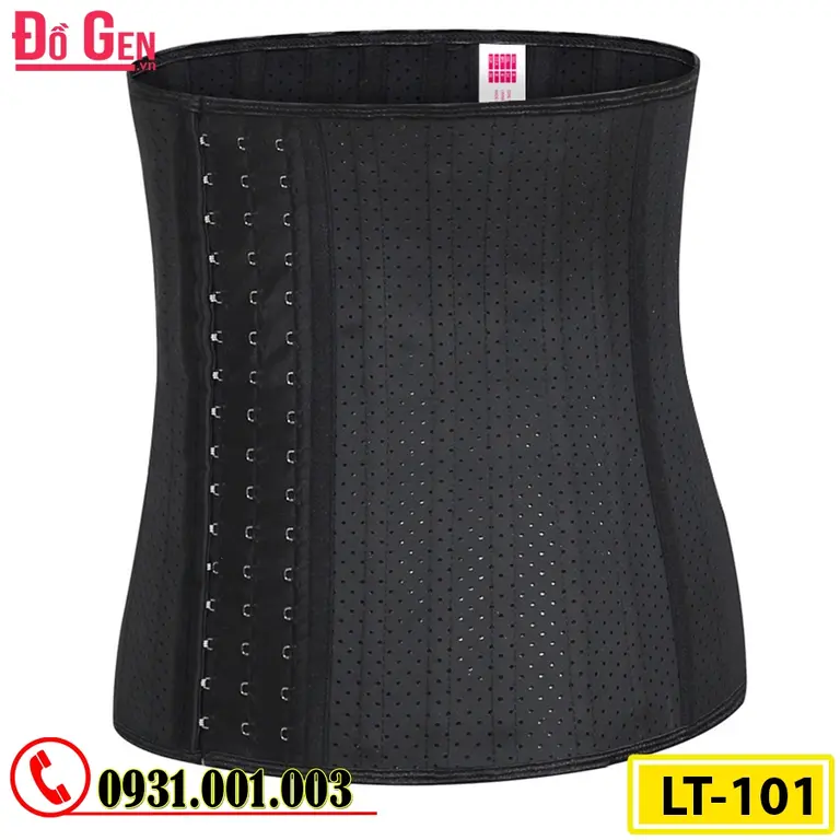 Gen Nịt Bụng Cao Su Non Latex 25 Xương Thép 30cm - Định Hình Vòng Eo Thon Gọn Sau Hút Mỡ (Cod: LT-101)