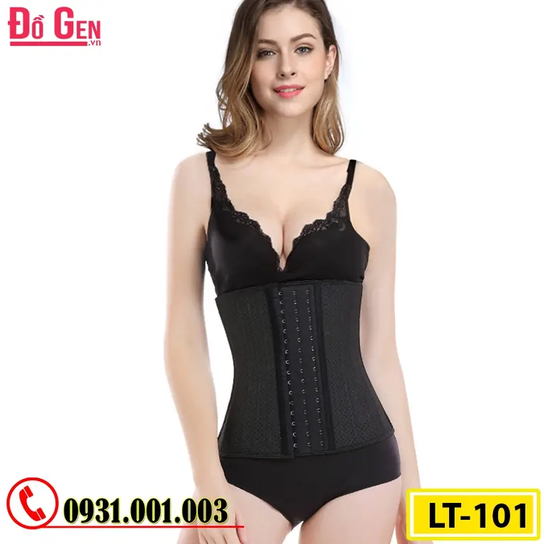 Gen Nịt Bụng Cao Su Non Latex 25 Xương Thép 30cm - Định Hình Vòng Eo Thon Gọn Sau Hút Mỡ (Cod: LT-101)