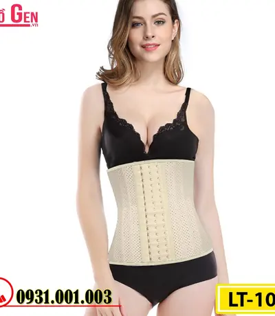 Gen Nịt Bụng Cao Su Non Latex 25 Xương Thép 30cm - Định Hình Vòng Eo Thon Gọn Sau Hút Mỡ (Cod: LT-101)
