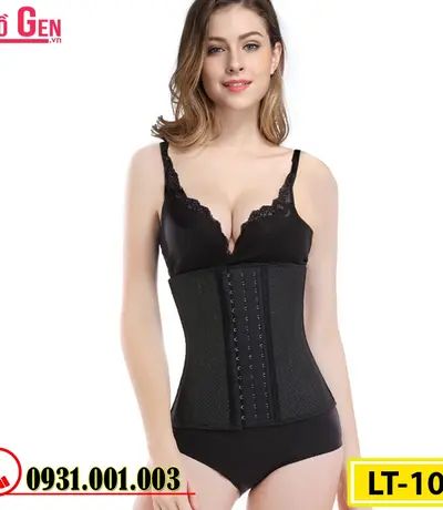 Gen Nịt Bụng Cao Su Non Latex 25 Xương Thép 30cm - Định Hình Vòng Eo Thon Gọn Sau Hút Mỡ (Cod: LT-101)