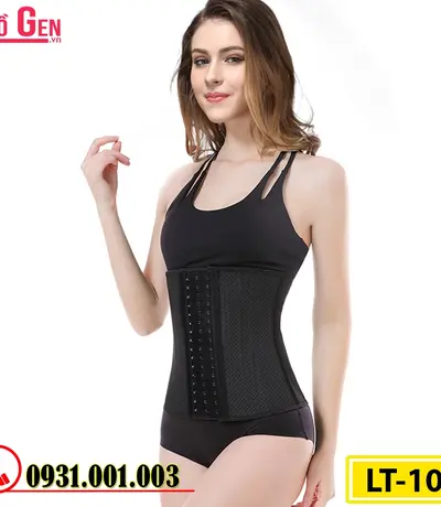 Gen Nịt Bụng Cao Su Non Latex 25 Xương Thép 30cm - Định Hình Vòng Eo Thon Gọn Sau Hút Mỡ (Cod: LT-101)