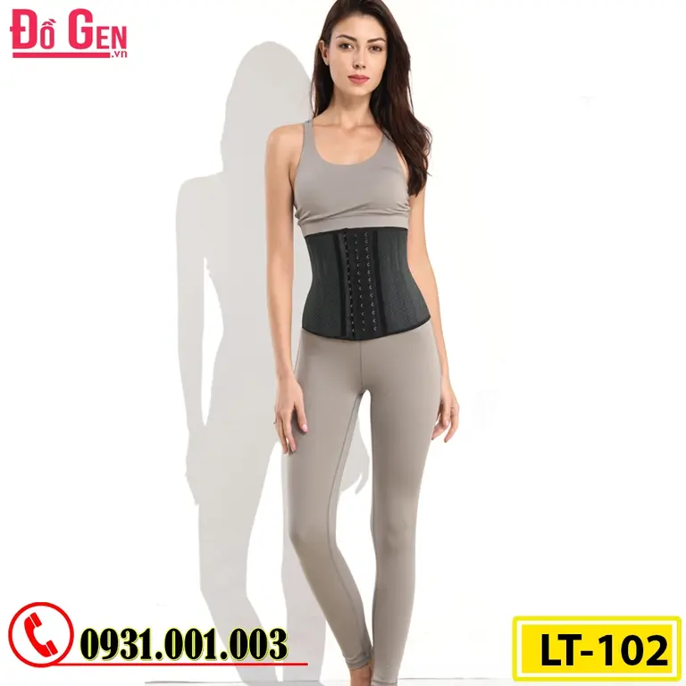 Gen Nịt Bụng Định Hình Cao Cấp Cao Su Non Latex 25 Xương Thép 25cm (Cod: LT-102)