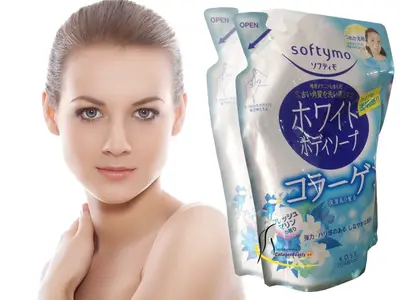 Sữa Tắm Trắng Mịn Da Softymo Collagen Kose Nhật