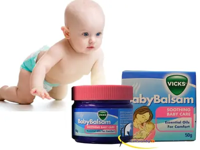 Dầu Ấm Ngực Vicks Baby Balsam 50g Của Đức