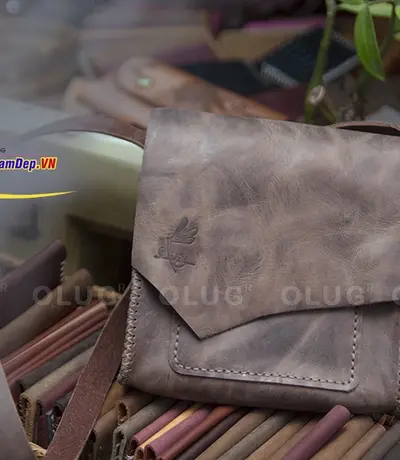 Túi Xách Da Thật Handmade Olug Mã SP 986