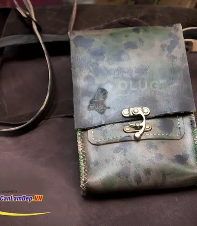Túi Da Đeo Chéo Handmade Olug Theo Phong Cách Quân Đội Mã SP 945
