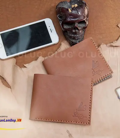 Ví Da Nam Kiểu Ngang Handmade Olug Mã SP 1016